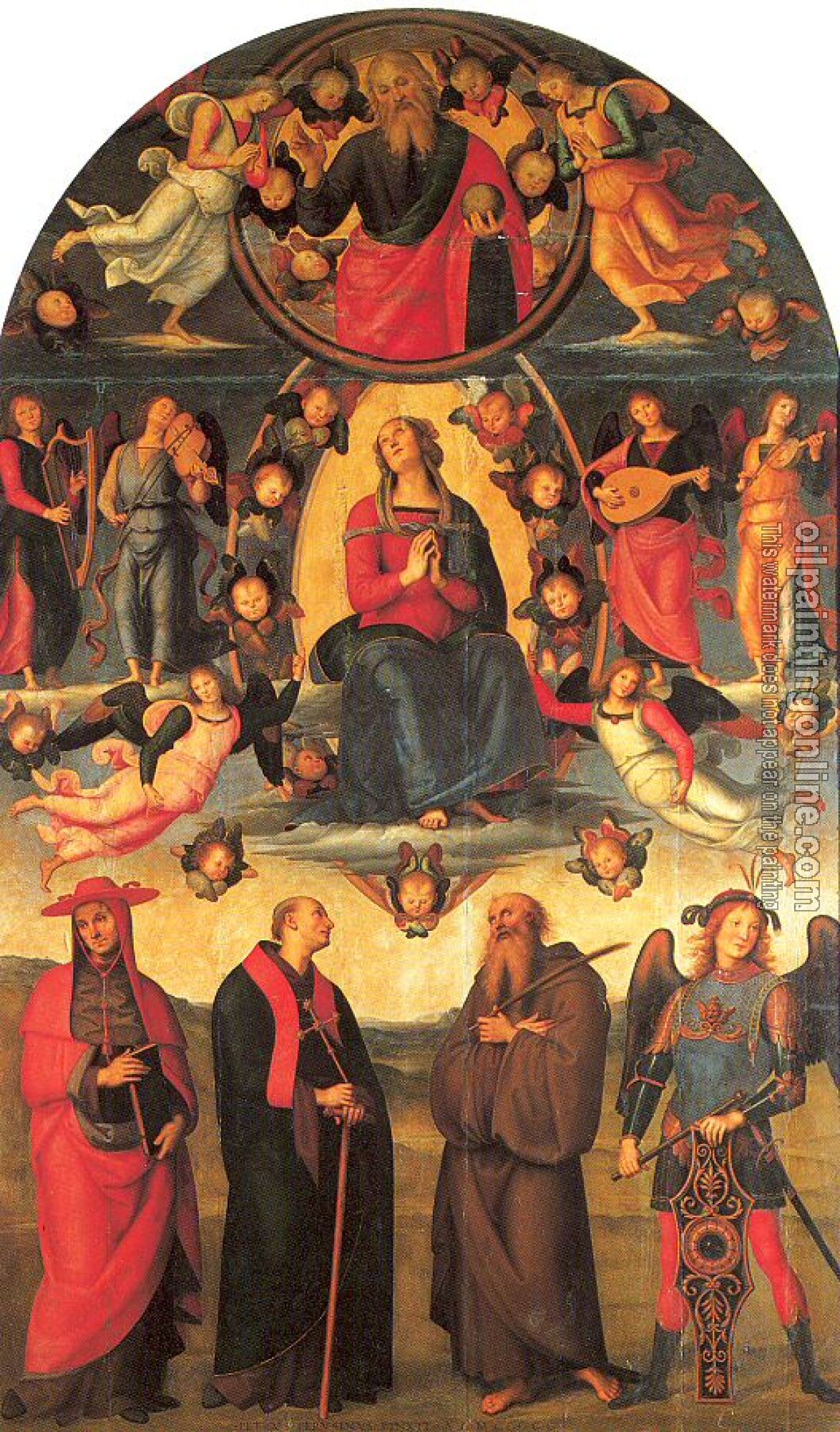 Perugino, Pietro - The Assumption of the Virgin with Saints